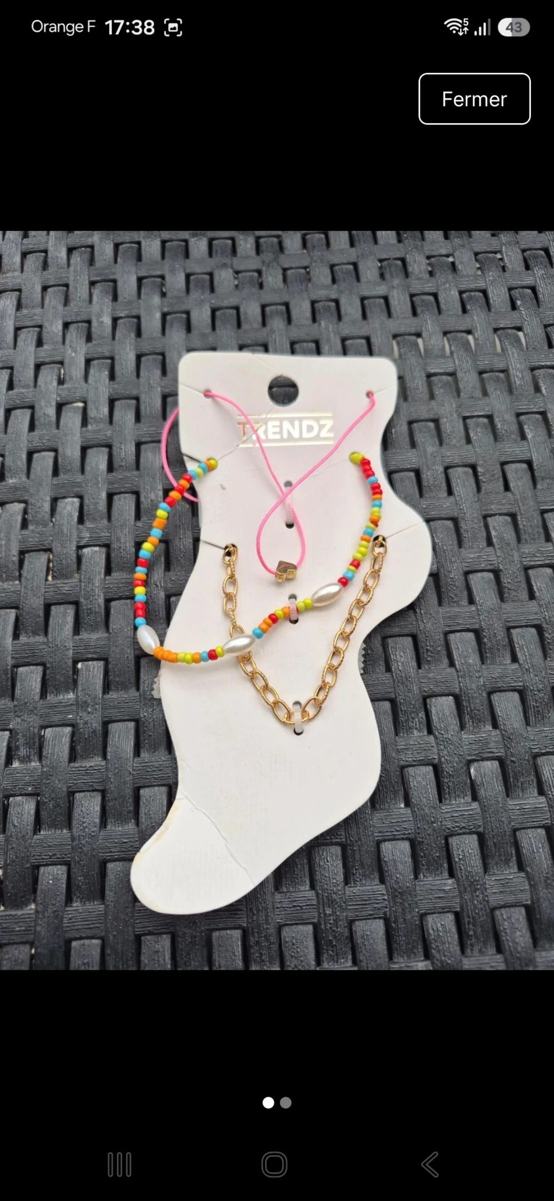 Bracelet cheville femme